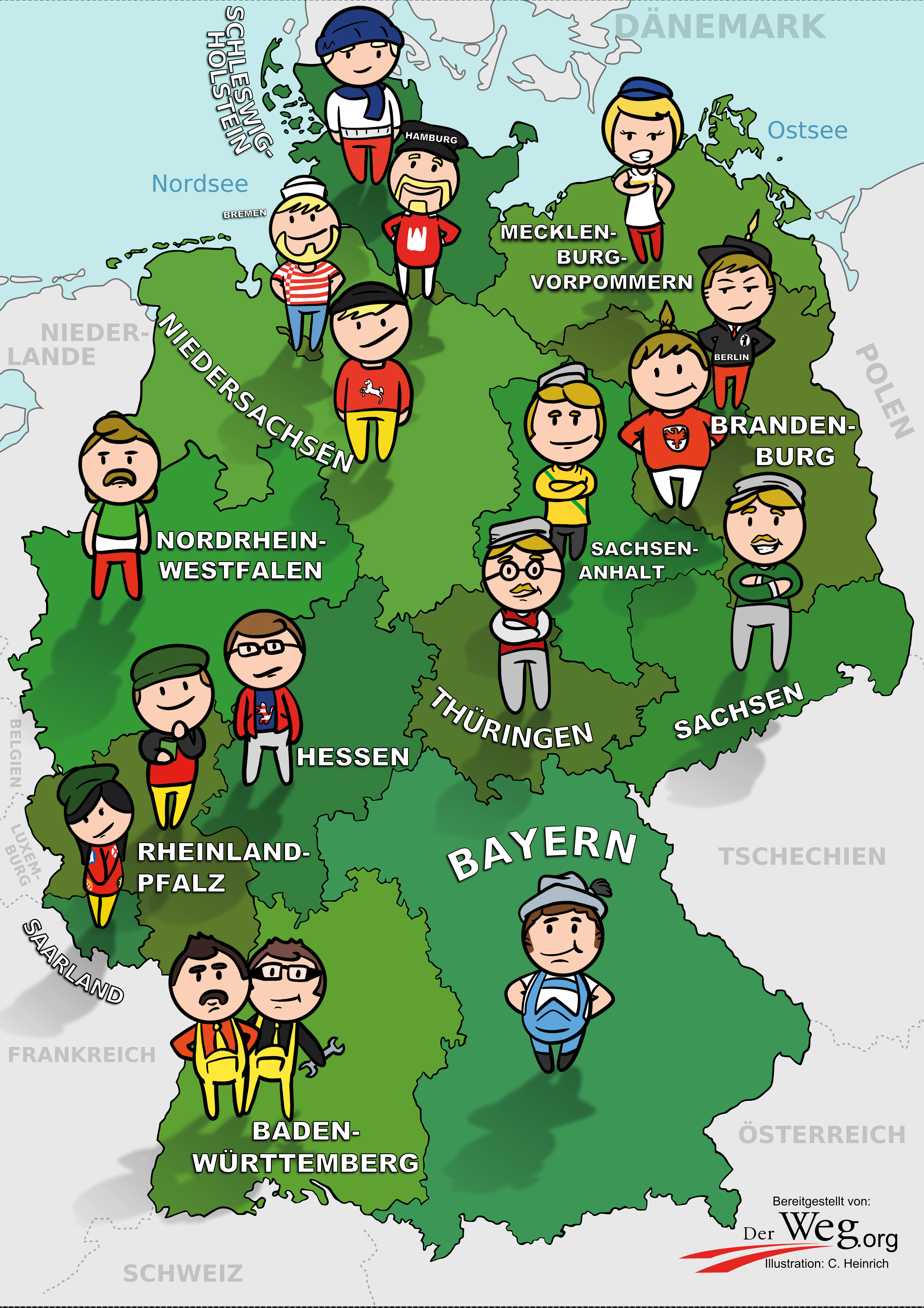 Deutsche Bundesländer (Bild: Der Weg)